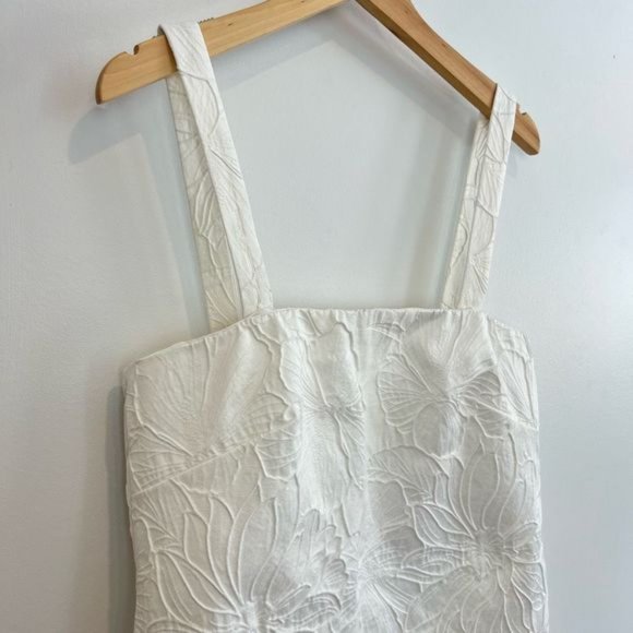J. Crew Convertible-Strap Dress in Embossed Floral 6T White G4618 Mini NWT $148 - Picture 2 of 13